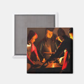 Georges de la Tour - The Dices Players Magnet (Vorderseite/Rückseite)