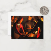 Georges de la Tour - The Dices Players Mitteilungskarte (Vorderseite/Rückseite Beispiel)