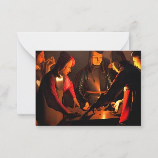 Georges de la Tour - The Dices Players Mitteilungskarte (Vorderseite)