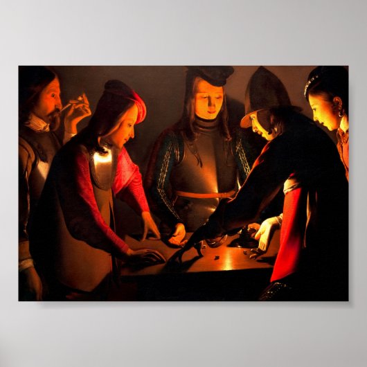 Georges de la Tour - The Dices Players Poster (Vorne)