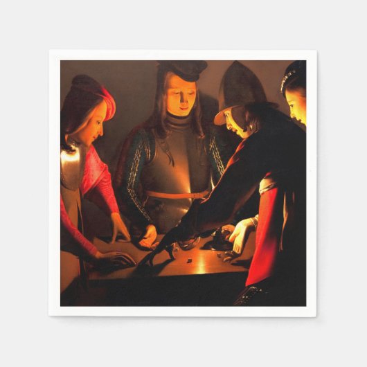 Georges de la Tour - The Dices Players Serviette (Vorderseite)