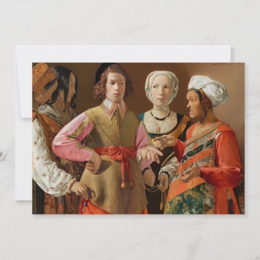 Georges de la Tour - The Fortune Teller Dankeskarte (Vorderseite)