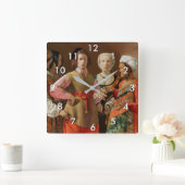 Georges de la Tour - The Fortune Teller Quadratische Wanduhr (Zuhause)