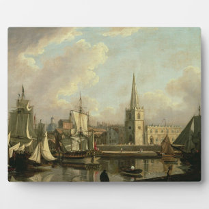 George's Dock Basin, Liverpool, 1797 (oil on canva Fotoplatte