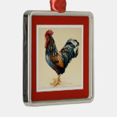 Georges junger Hahn 2007 Silbernes Ornament (Rechts)