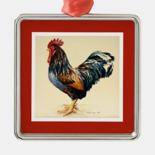 Georges junger Hahn 2007 Silbernes Ornament