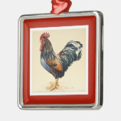 Georges junger Hahn 2007 Silbernes Ornament (Links)