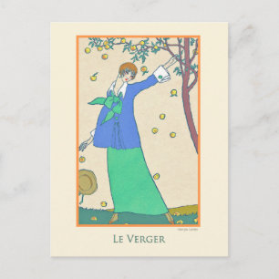 Georges Lepape Vintag Art Deco Fashion Le Verger Postkarte