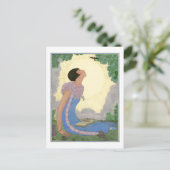 Georges Lepape Vintag Deko Fashion Springtime Postkarte (Stehend Vorderseite)