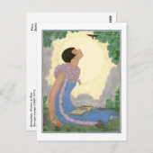 Georges Lepape Vintag Deko Fashion Springtime Postkarte (Vorne/Hinten)