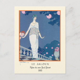 Georges Lepape Vintage Art Deco Mode Le Jaloux Postkarte