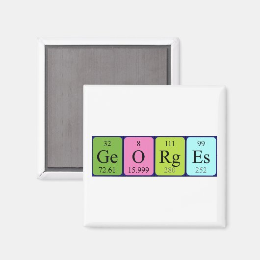 Georges Periodenmagnet Magnet (Vorderseite/Rückseite)