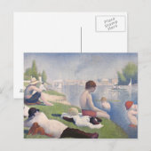 Georges Pierre Seurat | Bathers at Asni � res, 188 Postkarte (Vorne/Hinten)