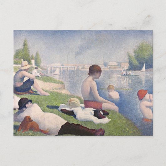 Georges Pierre Seurat | Bathers at Asni � res, 188 Postkarte (Vorderseite)