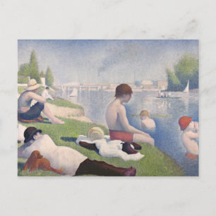 Georges Pierre Seurat   Bathers at Asni � res, 188 Postkarte