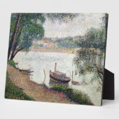 Georges Pierre Seurat | Flusslandschaft mit Schiff Fotoplatte (Seite)