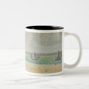 Georges Pierre Seurat   Le Crotoy, der gegen den Zweifarbige Tasse