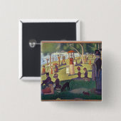 Georges Pierre Seurat | Sonntagnachmittag am i Button (Vorne & Hinten)