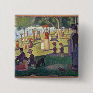Georges Pierre Seurat Sonntagnachmittag am i Button