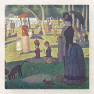 Georges Pierre Seurat   Sonntagnachmittag am i Glasuntersetzer