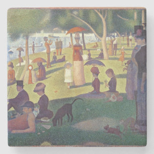 Georges Pierre Seurat Sonntagnachmittag am i Steinuntersetzer