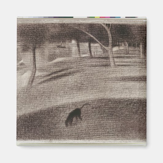 Georges Pierre Seurat | Studie für Sonntagnachmitt Magnet (Vorne)