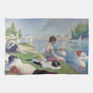 Georges Seurat - Badende bei Asnieres Geschirrtuch