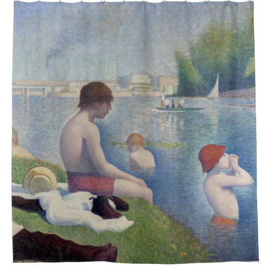 Georges Seurat - Bathers at Asnieres Duschvorhang (Vorderseite)