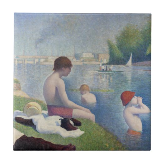Georges Seurat - Bathers at Asnieres Fliese (Vorderseite)