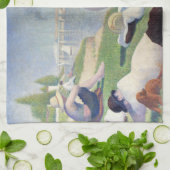 Georges Seurat - Bathers at Asnieres Geschirrtuch (Gefaltet)