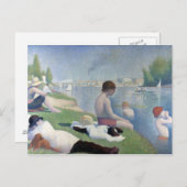 Georges Seurat Bathers at Asnières Postkarte (Vorne/Hinten)