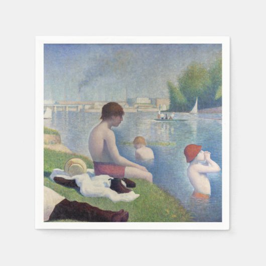 Georges Seurat - Bathers at Asnieres Serviette (Vorderseite)