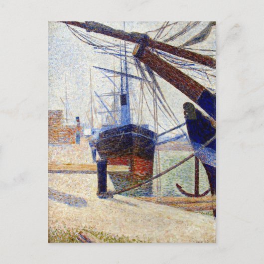 Georges Seurat Corner of the Harbour of Honfleu Postkarte (Vorderseite)
