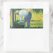 Georges Seurat - Der Garten Rechteckiger Aufkleber (Tasche)