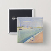 Georges Seurat - Der Kanal der Gravelines Button (Vorne & Hinten)