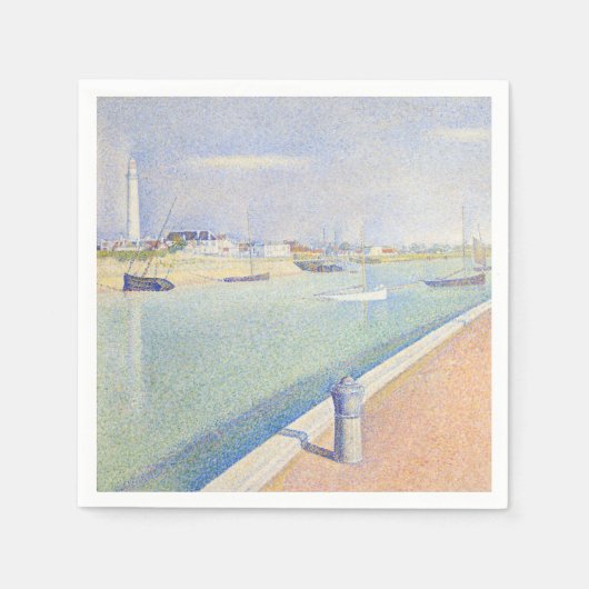 Georges Seurat - Der Kanal der Gravelines Serviette (Vorderseite)