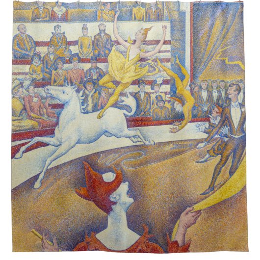 Georges Seurat - Der Zirkus Duschvorhang (Vorderseite)