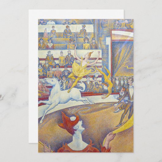 Georges Seurat - Der Zirkus Einladung (Vorne/Hinten)