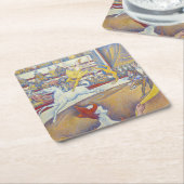 Georges Seurat - Der Zirkus Rechteckiger Pappuntersetzer (angewinkelt)