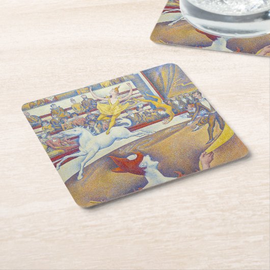 Georges Seurat - Der Zirkus Rechteckiger Pappuntersetzer (angewinkelt)