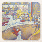 Georges Seurat - Der Zirkus Rechteckiger Pappuntersetzer (Vorderseite)