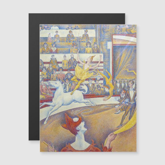 Georges Seurat - Die Circus Magnetkarte (Vorne/Hinten)