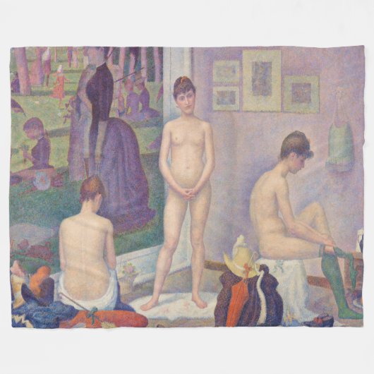 Georges Seurat - Die Modelle Fleecedecke (Vorderseite (Horizontal))