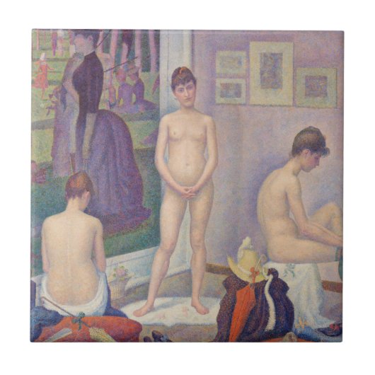 Georges Seurat - Die Modelle Fliese (Vorderseite)