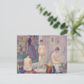 Georges Seurat - Die Modelle Postkarte (Stehend Vorderseite)