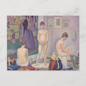 Georges Seurat - Die Modelle Postkarte (Vorderseite)