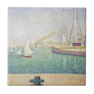 Georges Seurat - Eingang des Hafens von Honfleur Fliese