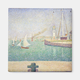 Georges Seurat - Eingang des Hafens von Honfleur Magnet