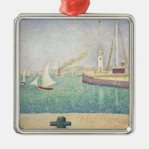Georges Seurat - Eingang des Hafens von Honfleur  Ornament Aus Metall
