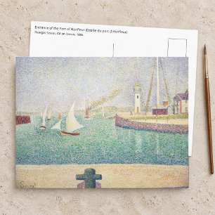 Georges Seurat - Eingang des Hafens von Honfleur Postkarte